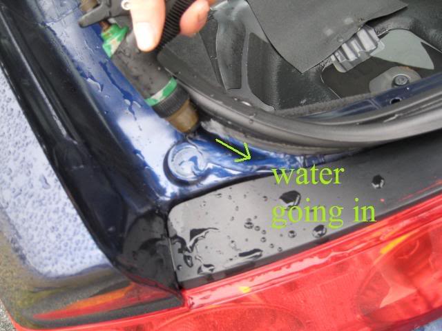 2002 Honda civic water in trunk